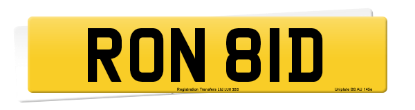 Registration number RON 81D